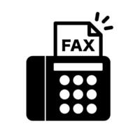 Fax silhouette icon. Pop facsimile icon. vector