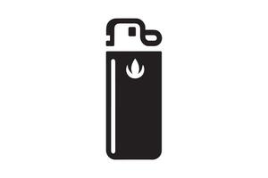 A black and white illustration of a lighter vector