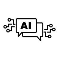 AI Chatbot Icon. Artificial Intelligence Chatbot. vector