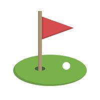 Flat design golf course icon vector