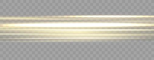 Speed rays, velocity light neon flow, zoom in motion effect, gold glow speed lines, colorful light trails, stripes. vector