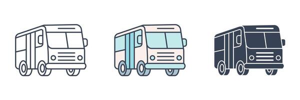 Bus icon symbol illustration isolated on white background vector