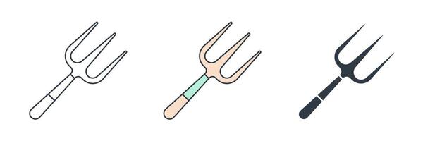 Pitchfork icon symbol illustration isolated on white background vector