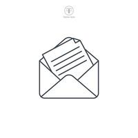 Envelope mail icon symbol illustration isolated on white background vector