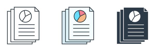 Data report icon symbol illustration isolated on white background vector