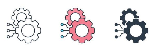 Big data icon symbol illustration isolated on white background vector
