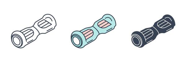 self balancing scooter, hoverboard icon symbol illustration isolated on white background vector