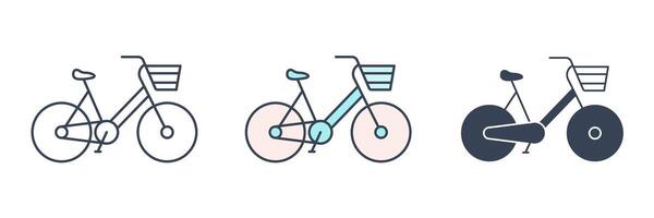 Bicycle icon symbol illustration isolated on white background vector