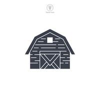 Barn building icon symbol illustration isolated on white background vector