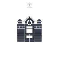 Fire Station building icon symbol illustration isolated on white background vector
