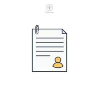 Document icon symbol illustration isolated on white background vector