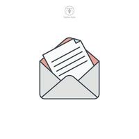 Envelope mail icon symbol illustration isolated on white background vector