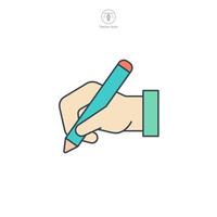 Signature icon symbol illustration isolated on white background vector