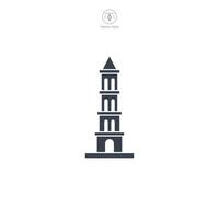 Tower building icon symbol illustration isolated on white background vector