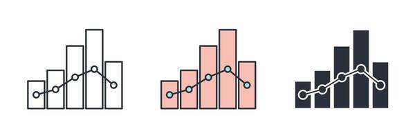Graph icon symbol illustration isolated on white background vector