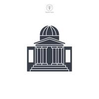 Museum building icon symbol illustration isolated on white background vector
