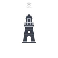Lighthouse building icon symbol illustration isolated on white background vector