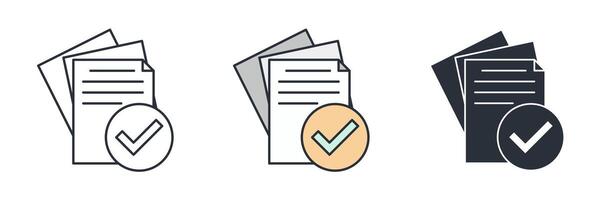 Audit checklist icon symbol illustration isolated on white background vector