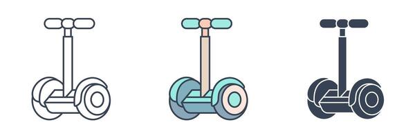 Segway icon symbol illustration isolated on white background vector