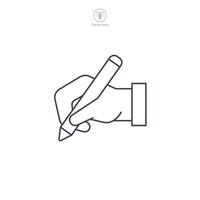 Signature icon symbol logo illustration isolated on white background vector