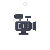 Camera icon symbol illustration isolated on white background vector