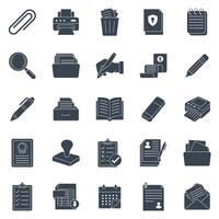 document icons set, Included icons as Book, Calendar, Report, Invoice and more symbols collection, logo isolated logo illustration vector