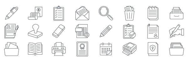 document icons set, Included icons as Book, Calendar, Report, Invoice and more symbols collection, logo isolated logo illustration vector