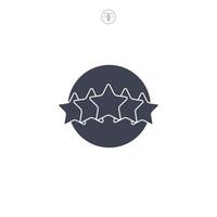 star ratings icon symbol illustration isolated on white background vector