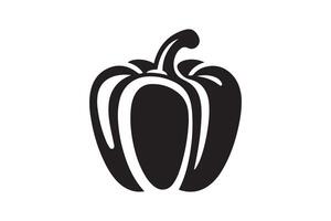 Black pepper icon on white background vector