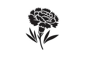 A black and white flower on a white background vector