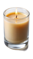 Scented candle in glass jar isolated on transparent background png