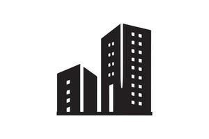 A black and white image of a building with windows vector