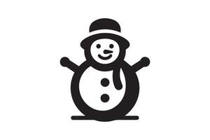winter snowman christmas character icon vector