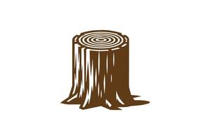 Logwood tree stump icon illustration vector