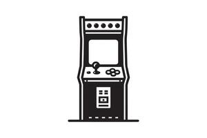 An arcade machine with a joystick and buttons vector