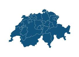 Map of Switzerland. Switzerland Map on white background. vector