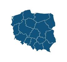 Map of Poland. Poland Map on white background. vector
