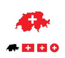 Switzerland flag. Set of Switzerland Flags Collection. vector
