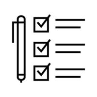 checklist with a pen icon vector