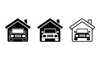 illustration of garage and automotive reparation and service workshop vector