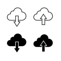 A set of cloud computing icons vector