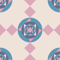 Abstract Geometric Pattern with Pink and Blue Shapes vector