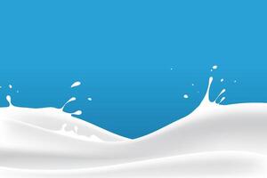 milk or yogurt puddle. wave design element vector