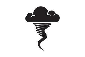 A black and white tornado icon on a white background vector