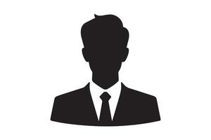 A silhouette of a man in a suit and tie vector