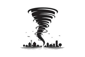 Tornado illustration on white background vector