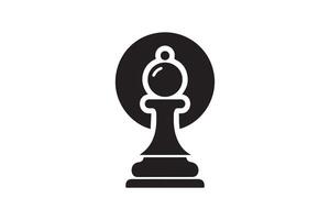 A black and white chess piece on a white background vector
