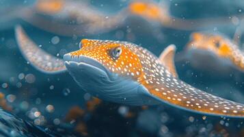 An image of a sea creature, possibly a type of clownfish, photo