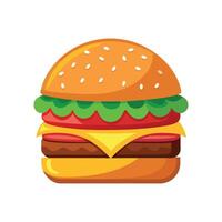 a hamburger is shown on a white background vector