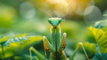 a captivating image of a Glasswinged Butterfly, perched on a leaf in the bright sunlight. photo